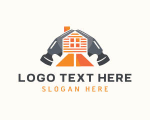 Worker - Hammer House Builder logo design