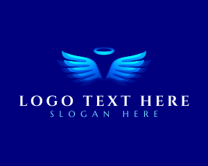 Angel Halo Wings logo design