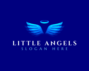 Angel Halo Wings logo design