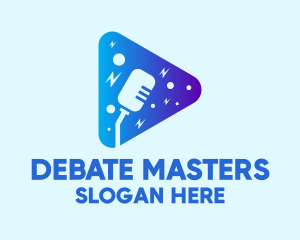 Debate - Singer Microphone Application logo design