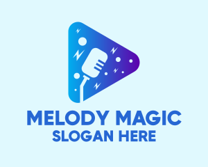 Song - Singer Microphone Application logo design