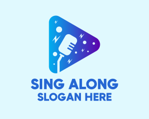 Karaoke - Singer Microphone Application logo design