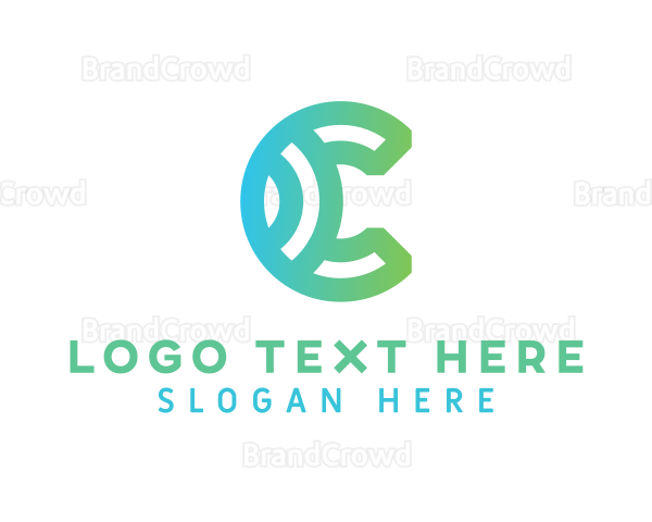 Gradient Tech Letter C Logo