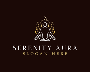 Aura - Yoga Fitness Meditation logo design