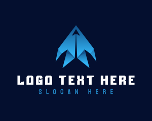 Logistics - Courier Plane Shipping logo design