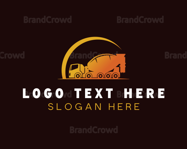 Construction Cement Truck Logo