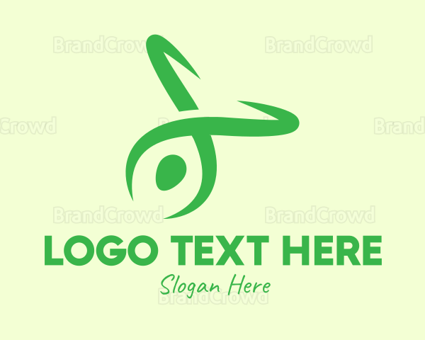 Green Yoga Instructor Logo