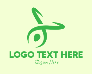 Vegetarian - Green Yoga Instructor logo design