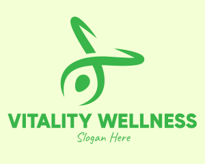 Healthy Lifestyle - Green Yoga Instructor logo design