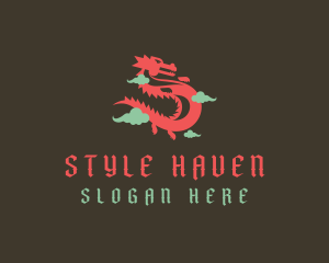 Dragon - Medieval Fantasy Dragon logo design
