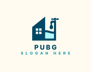 House Faucet Plumbing Logo