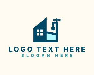 Window - House Faucet Plumbing logo design