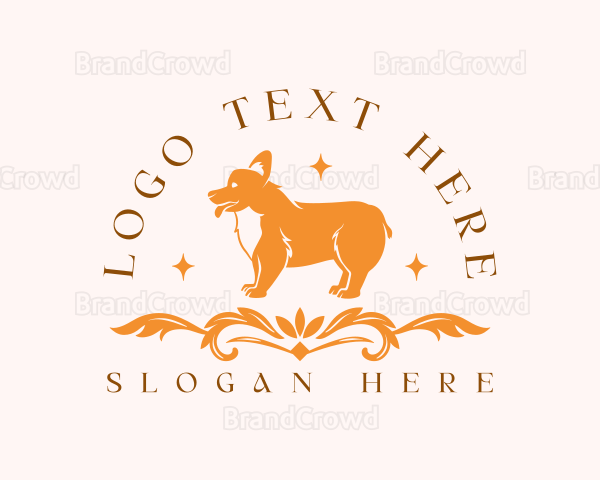 Luxury Corgi Grooming Logo