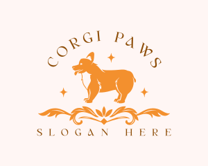 Luxury Corgi Grooming logo design