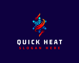 Heat Ventilation Hvac logo design