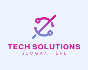 Solutions - Digital Circuit Tech logo design