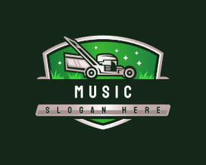 Lawn Mower Grass Cutting Logo