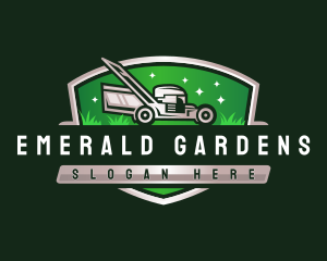 Lawn Mower Grass Cutting logo design