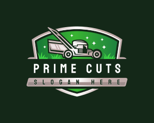 Lawn Mower Grass Cutting logo design