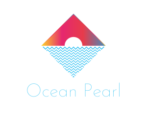 Diamond Ocean Sun logo design
