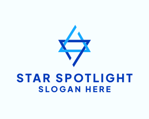 Modern Interlocked Star logo design