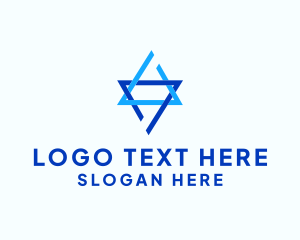 Technology - Modern Interlocked Star logo design