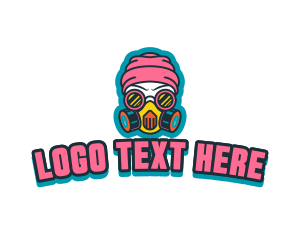 Gas Mask - Graffiti Artist Character logo design