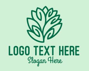 Farm - Teal Nature Leaf Spa logo design