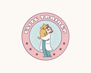 Cute Female Veterinarian logo design