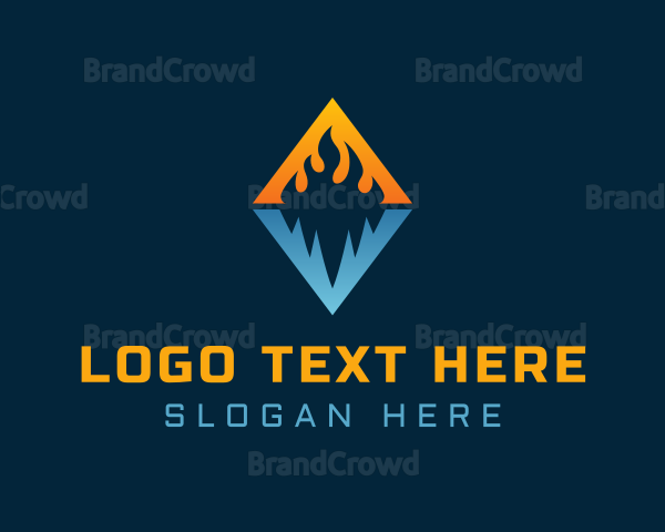 Gradient Fire Ice Logo