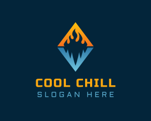 Refrigerator - Gradient Fire Ice logo design