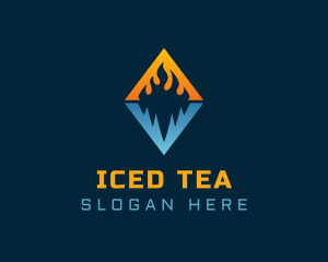 Gradient Fire Ice logo design