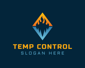 Thermostat - Gradient Fire Ice logo design