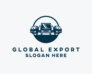 Export - Truck Courier Logistics logo design