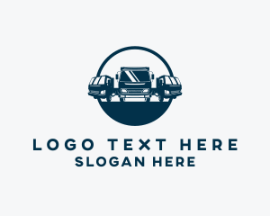 Rental - Truck Courier Logistics logo design