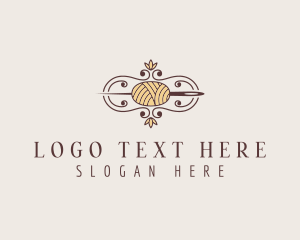 Quilting - Elegant Needle Yarn Stylist logo design