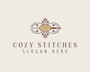 Elegant Needle Yarn Stylist logo design