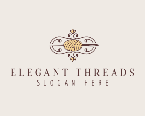 Elegant Needle Yarn Stylist logo design