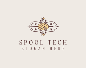 Spool - Elegant Needle Yarn Stylist logo design