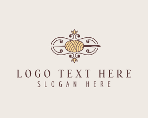 Elegant Needle Yarn Stylist Logo