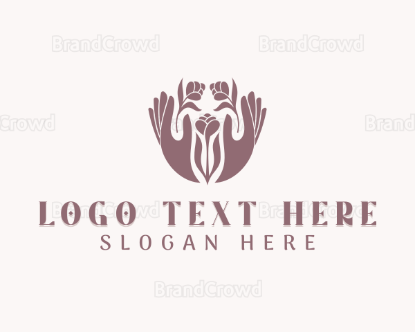 Beauty Flower Hands Logo