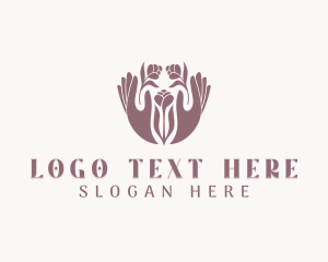 Hands - Beauty Flower Hands logo design