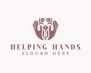 Hands - Beauty Flower Hands logo design