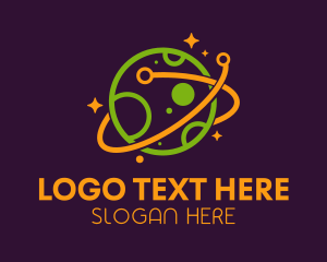 Astronaut - Space Galactic Technology logo design