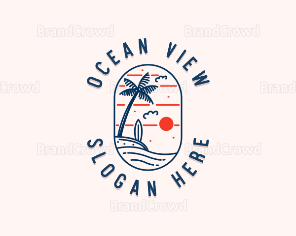 Beach Resort Island Logo