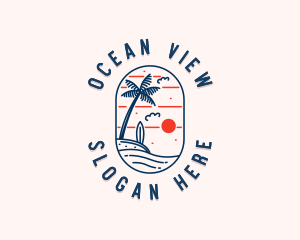 Beach Resort Island logo design