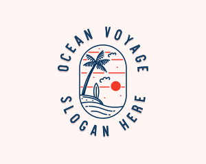 Beach Resort Island logo design