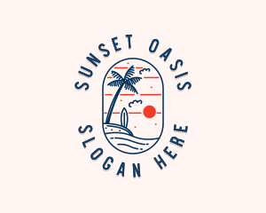 Beach Resort Island logo design