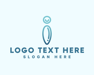 Artificial Intelligence - Creative Human Letter I logo design