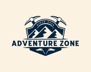 Pickaxe Mountain Adventure logo design